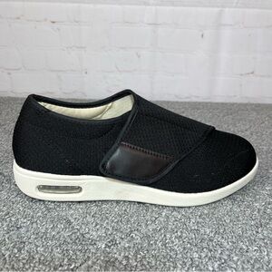 YOUYUN Unisex Men 7.5 Women 8.5 Black Breathable Diabetic Ortho Shoes NEW